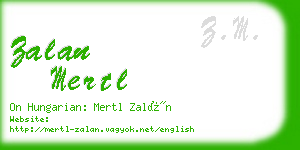 zalan mertl business card